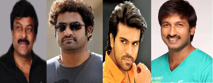 chiranjeevi,jr ntr,gopi chand,ram charan,sky druving  రిస్క్‌లే ఇష్క్‌లంటోన్న హీరోలు..!